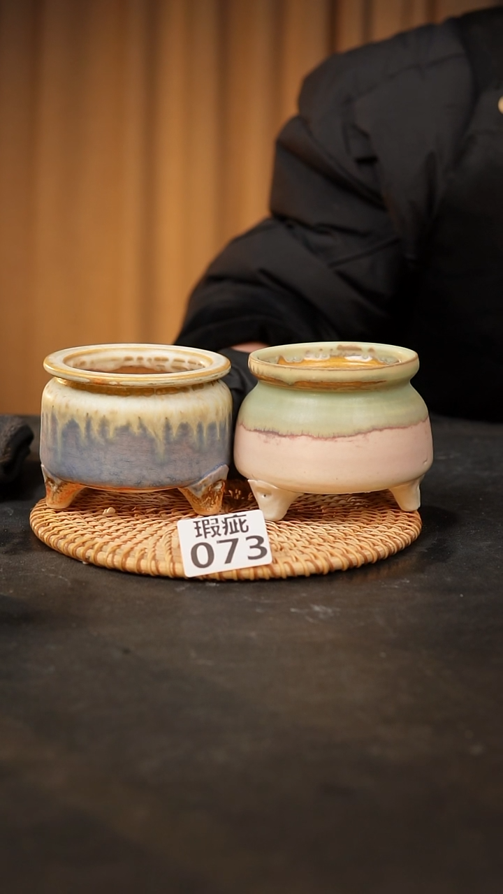 【闪购商品】瓷片073泥泥手工花盆