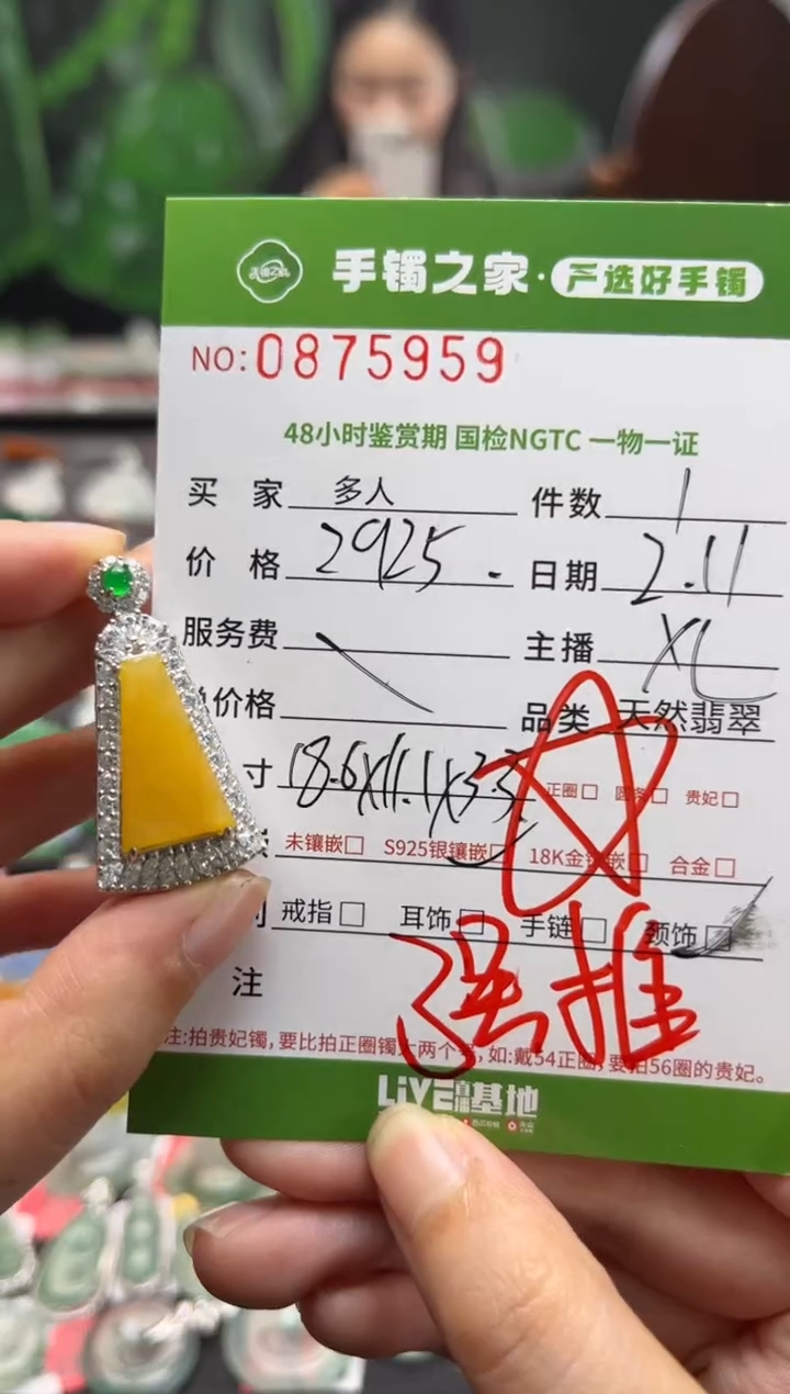 【闪购商品】翡翠颈饰银S925镶嵌多人