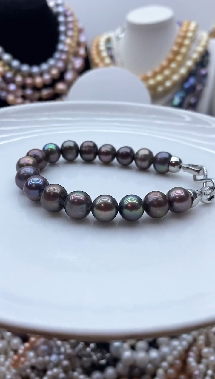 【闪购商品】淡水珍珠颈饰钛钢86