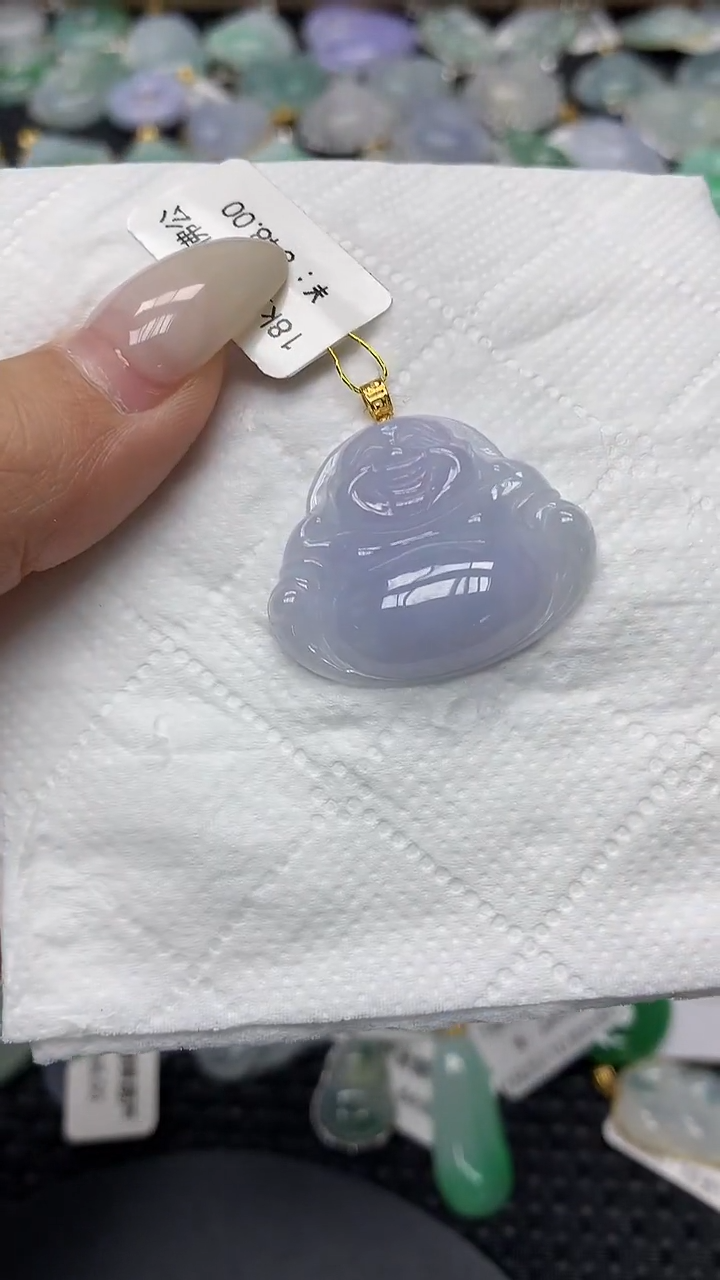 颈饰18K金镶嵌翡翠11111111111