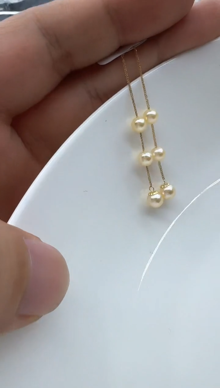 【闪购商品】海水珍珠耳饰18K金镶嵌清货