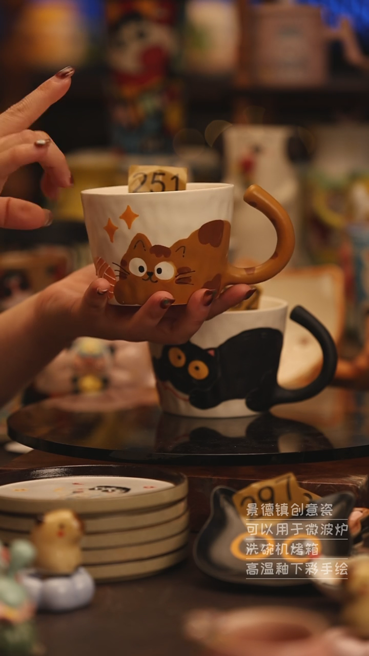 陶瓷景德镇可爱陶瓷釉下彩绘设计师款251