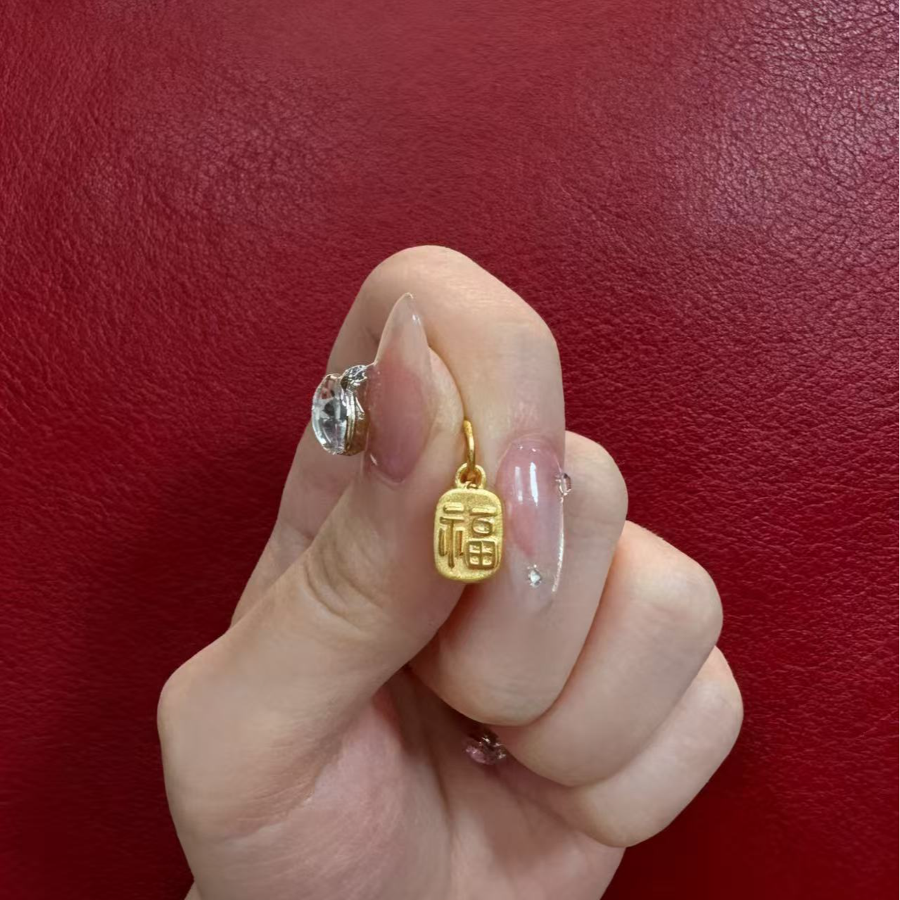 金之之黄金（足金999)  小福牌  素金  吊坠