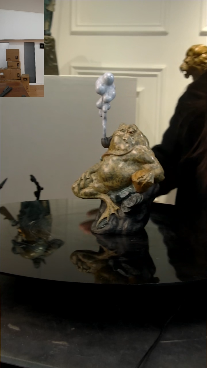 铜原创金蟾雕塑摆件《金老大》