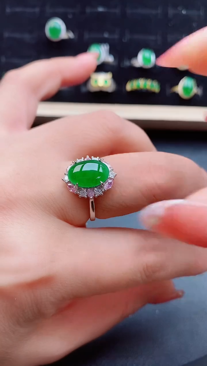 【闪购商品】翡翠戒指银S925镶嵌850050