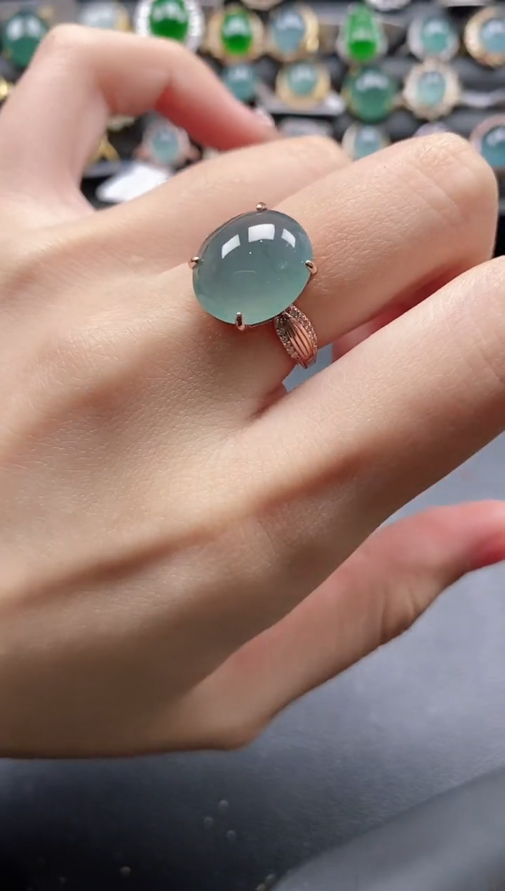 【闪购商品】翡翠戒指银S925镶嵌1111