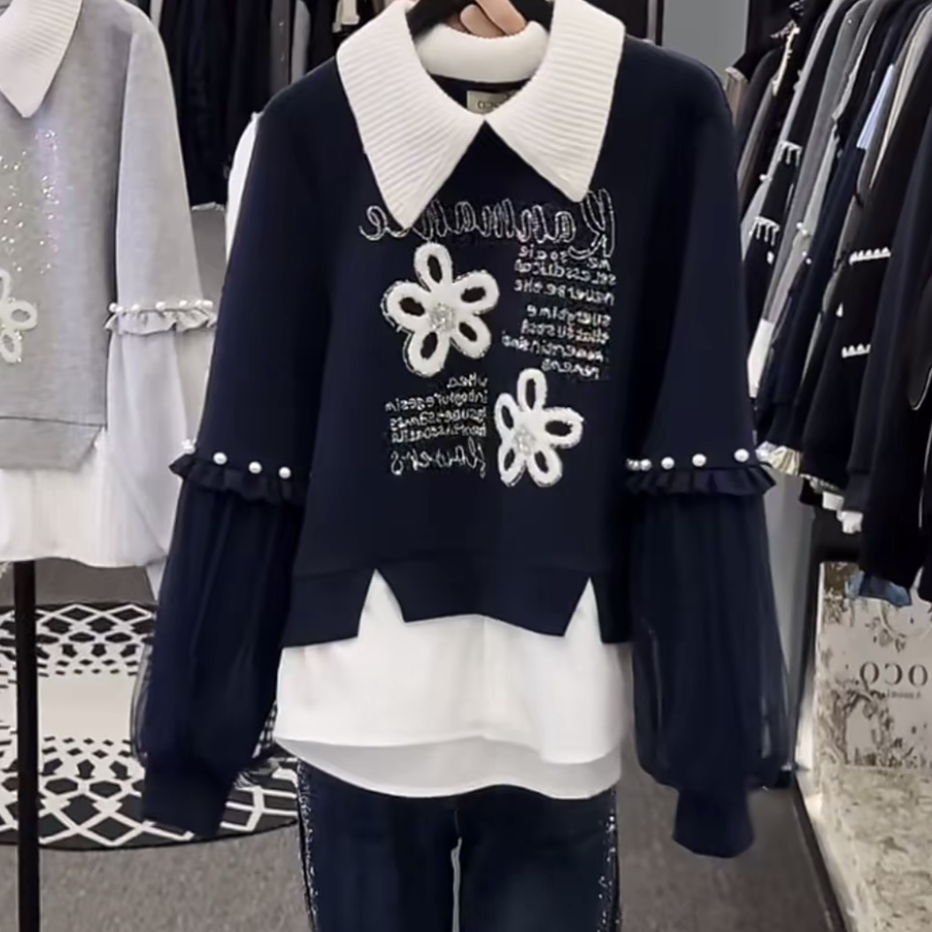 【宠粉价】设计师款时尚重工长袖卫衣小众百搭秋季女装JC-A4552