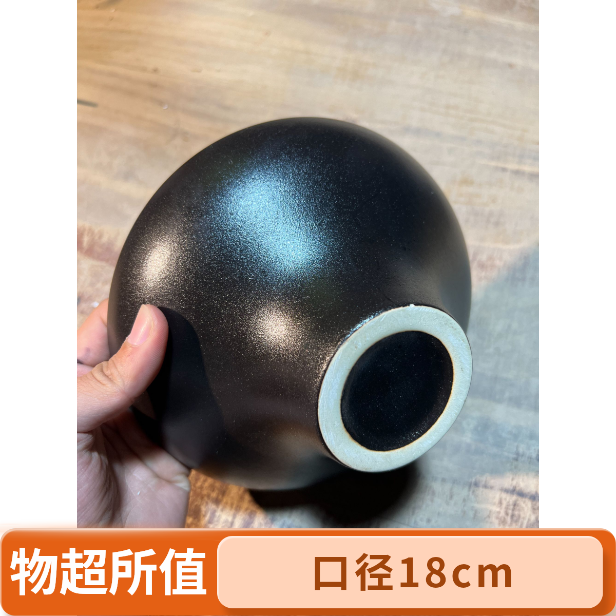 【18cm口径黑盆】虹鳞蕨水培专用盆茶桌茶台办公桌禅意十足