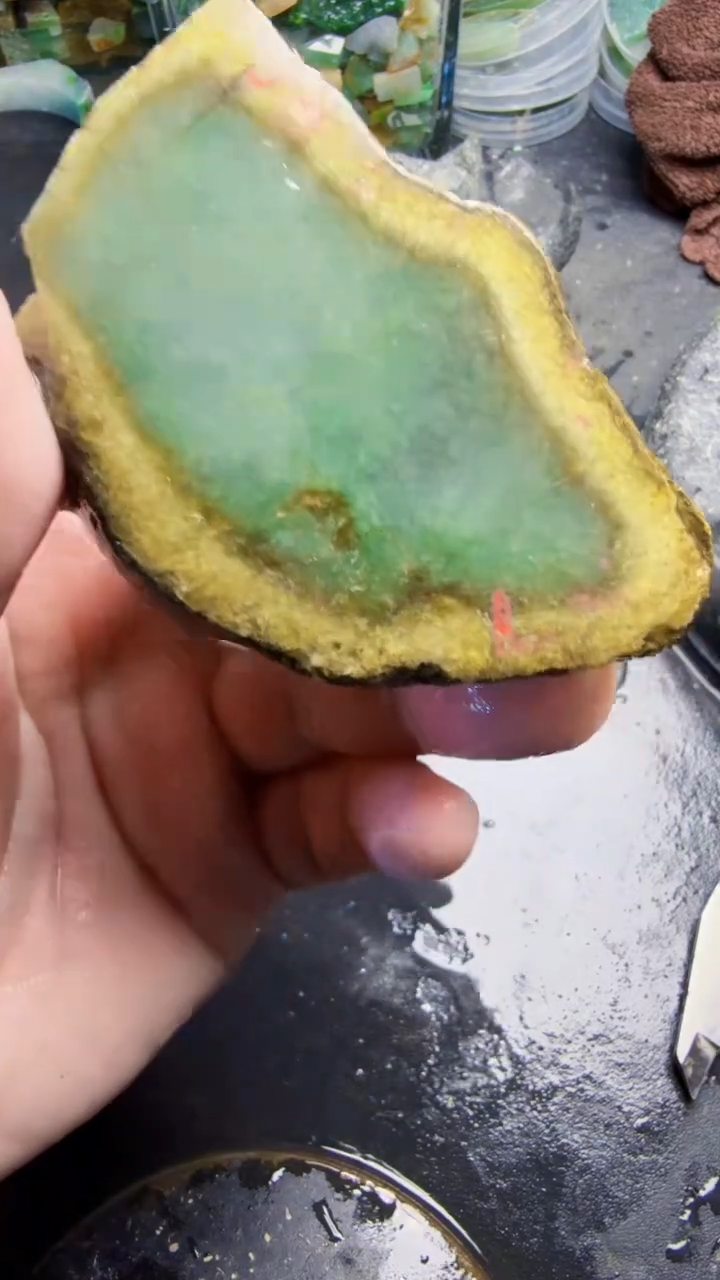 未镶嵌挂件翡翠断*天然翡翠130