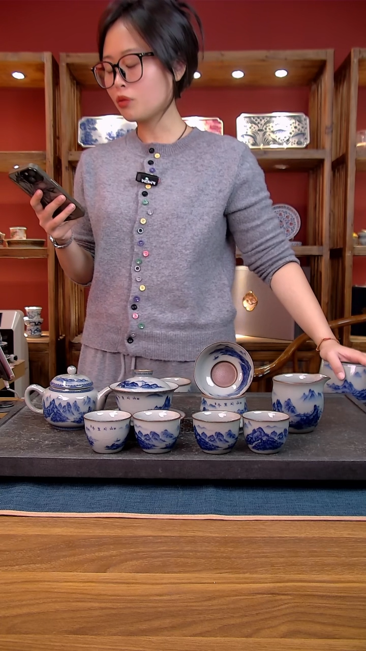 简装家用款8件套 老陶泥开片纹陶瓷茶具