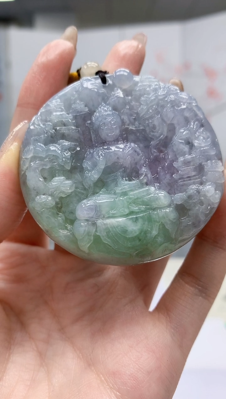 【闪购商品】定制翡翠未镶嵌5145jw-毛货挂件89