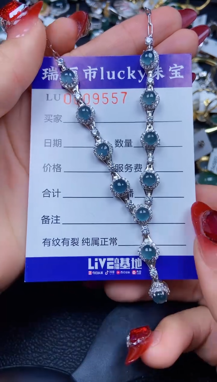 【闪购商品】翡翠颈饰银S925镶嵌9557