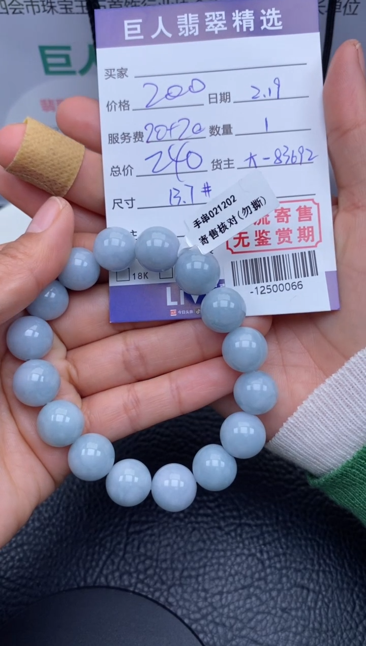 【闪购商品】翡翠颈饰未镶嵌手串多人-12500066