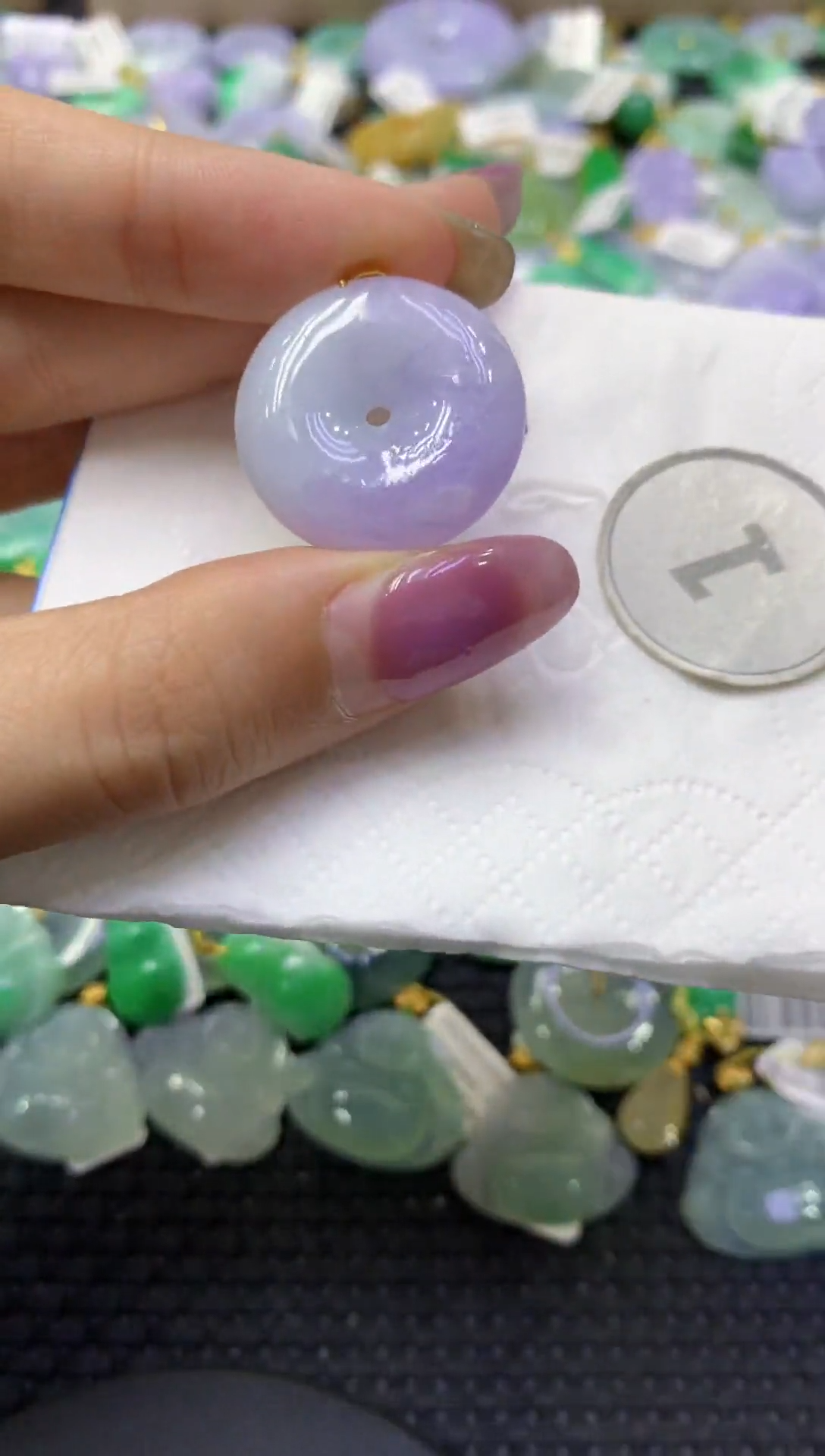 颈饰18K金镶嵌翡翠天然缅甸翡翠A货