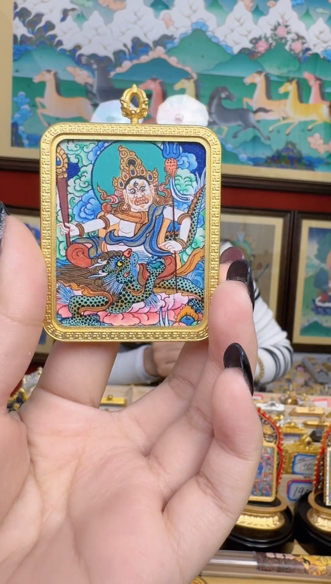 吊坠白c-热贡纯手绘-刀刀