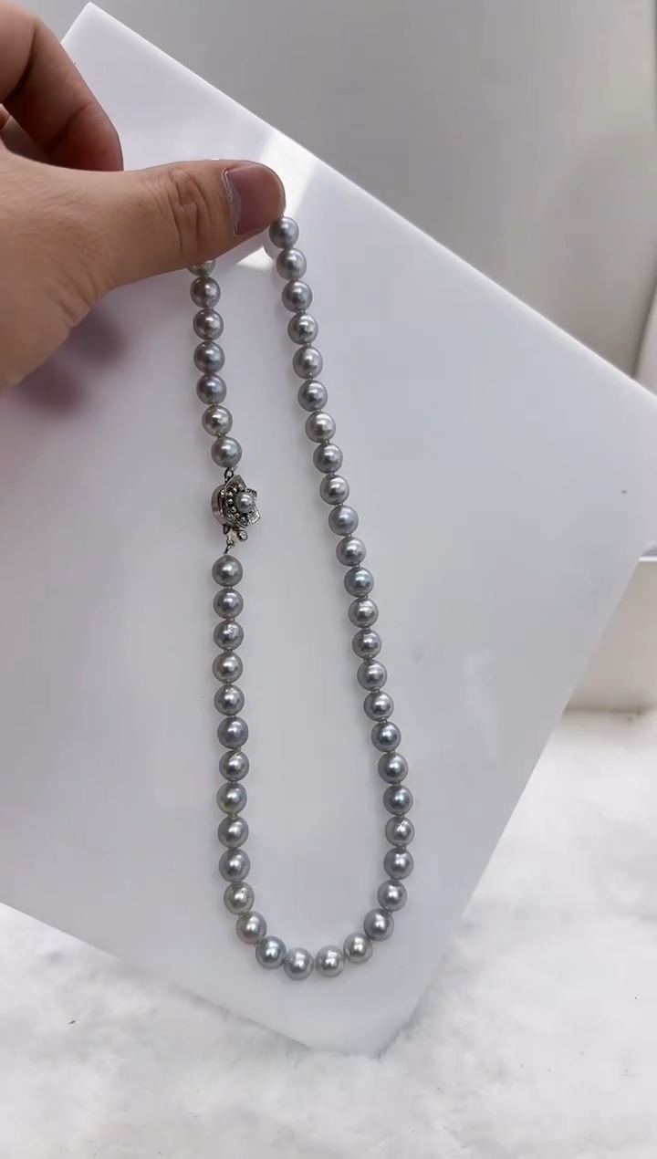 【闪购商品】海水珍珠DA未镶嵌t905 灰珠串7