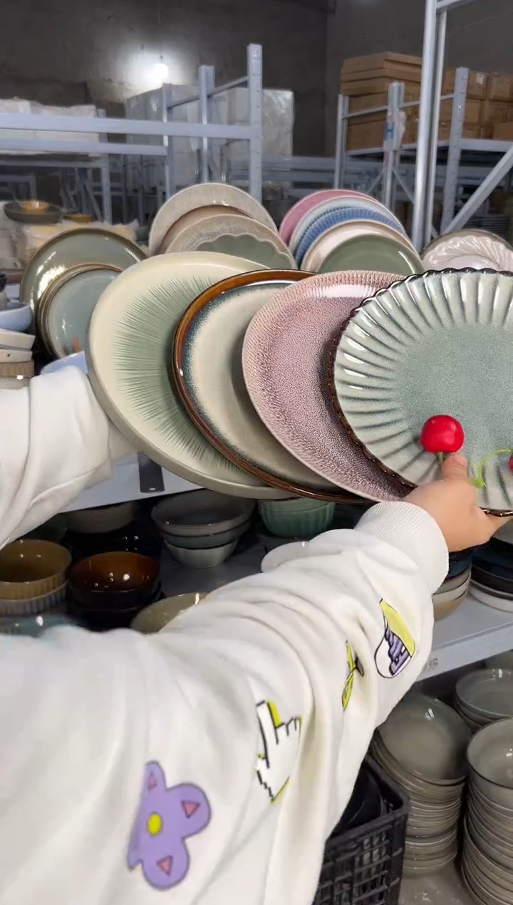 陶瓷外贸尾货瑕疵满20包邮X4大盘10.5英寸27厘米左右