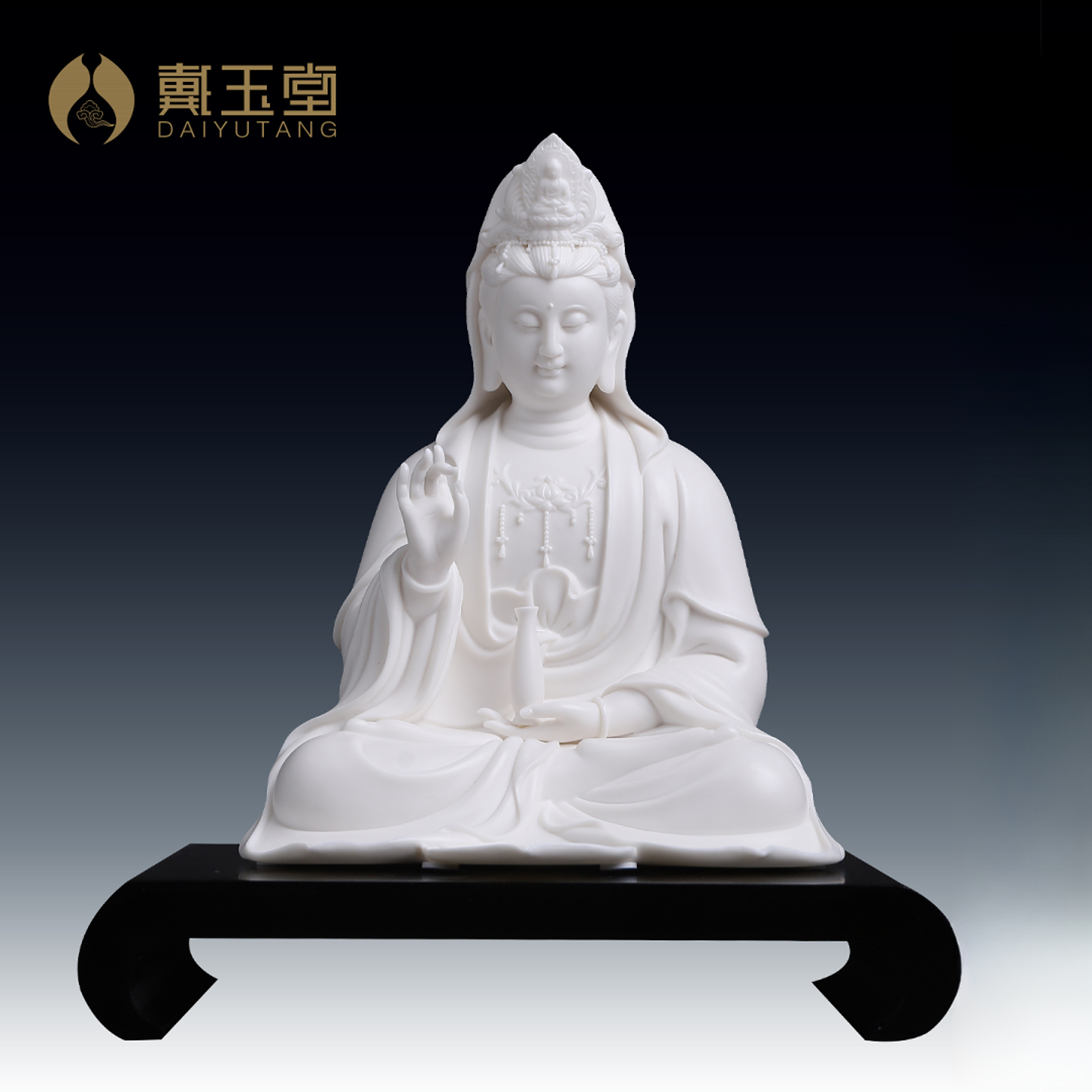 戴玉堂陶瓷全堂莲心观音如来地藏大全林弋新陶瓷艺术品摆件