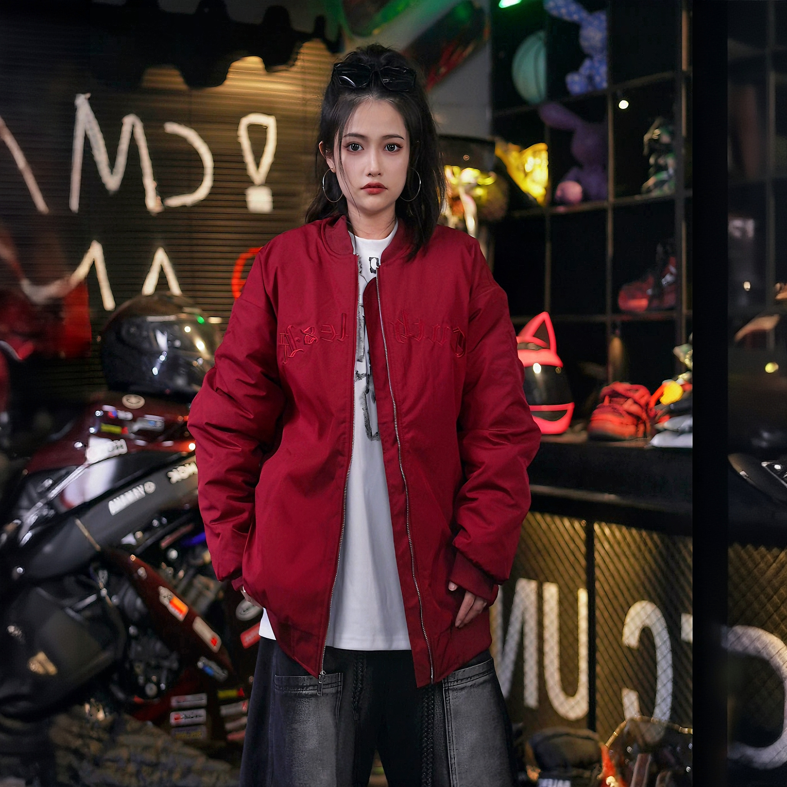 【序灼】中性潮酷 街头字母元素保暖百搭炸街款外套