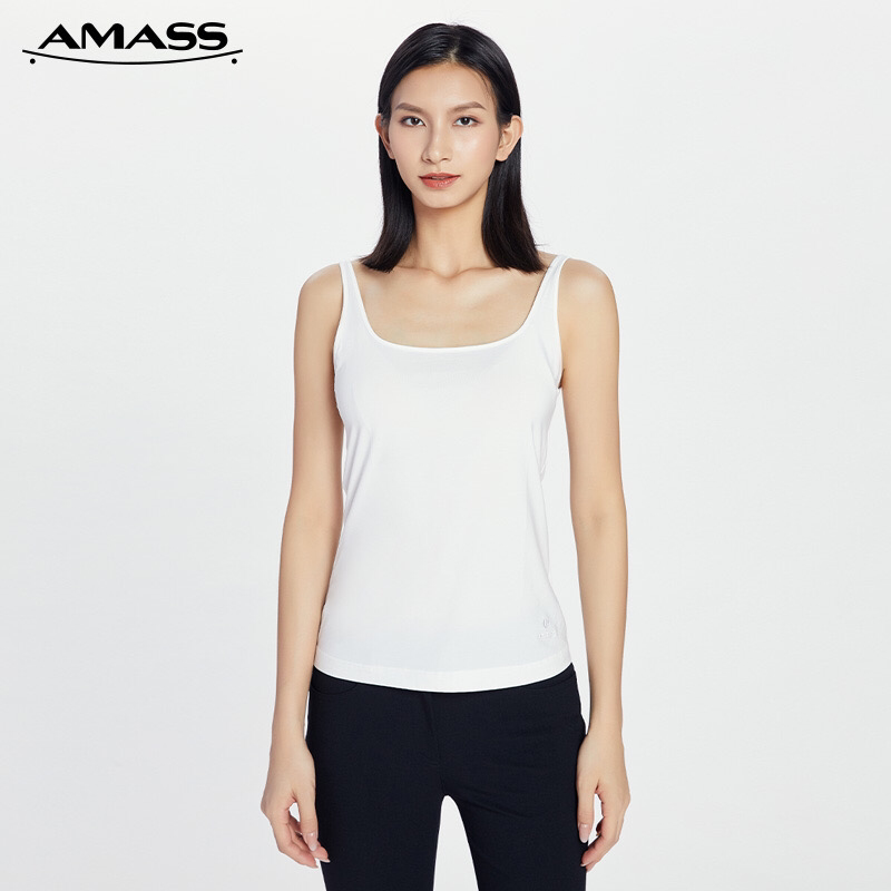 【阿玛施AMASS】 5300461休闲时尚基础吊带纯色女背心打底