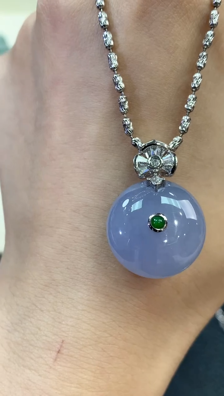 【闪购商品】翡翠吊坠(不含链)18K金镶嵌 B103有色差多样性一件发货