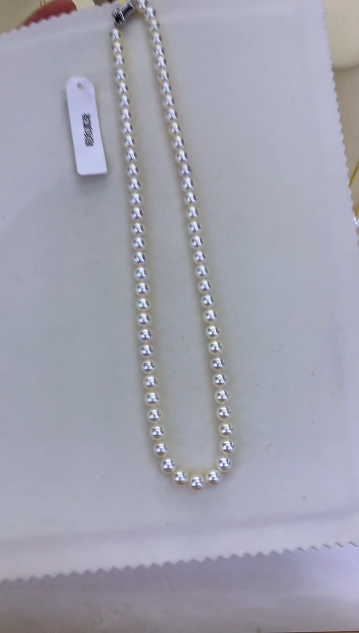银S925镶嵌DA海水珍珠 GD022 6-6.5 昭和串链带证书