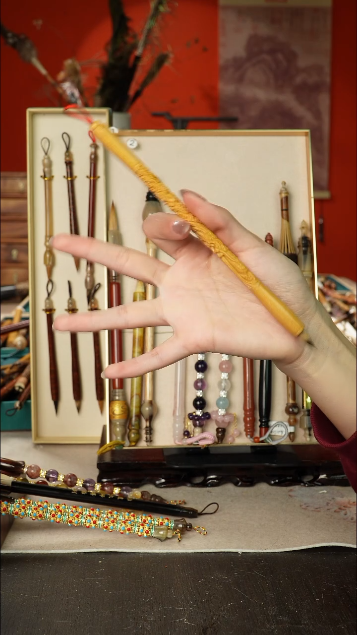 150号闪孤品高货毛笔链接 清水试笔 蘸墨不退