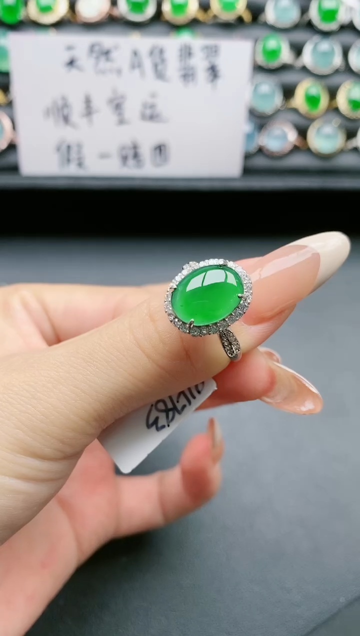 【闪购商品】翡翠戒指银S925镶嵌111111