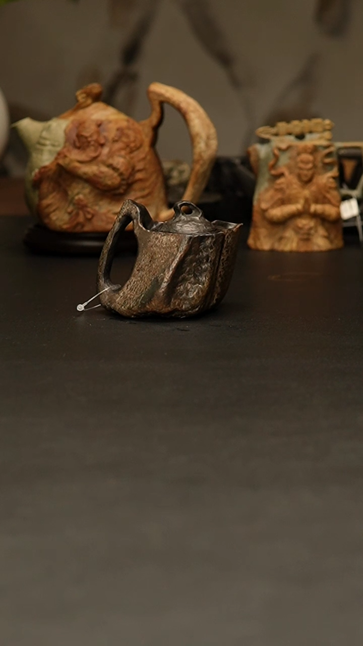 玩*ζ冰碛岩原皮归山石壶