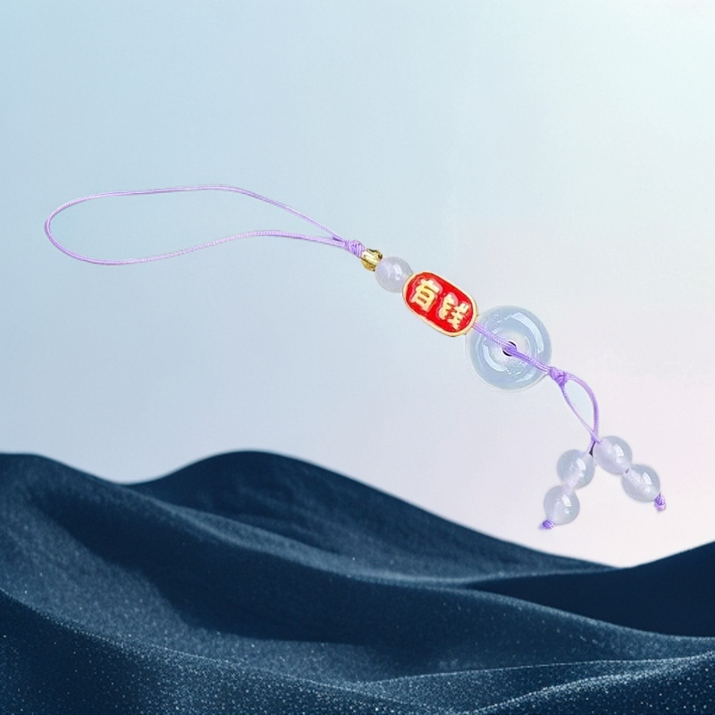 大李珠宝-时尚天然A货玛瑙平安扣包挂手机挂多样性发其一F001