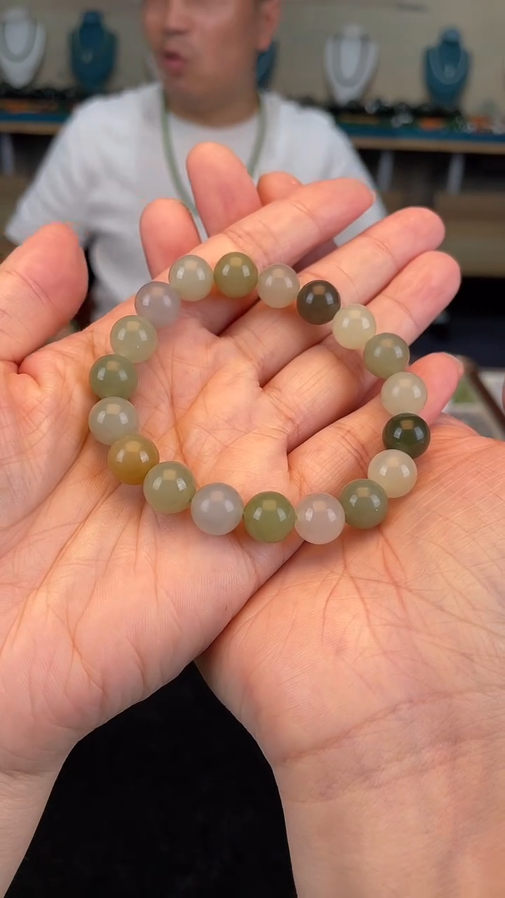 未镶嵌手串和田玉多宝