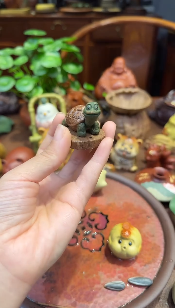 紫砂茶宠小乌龟香插