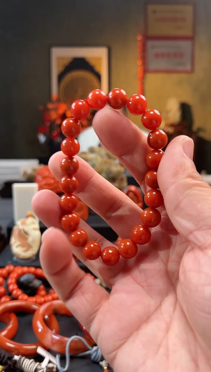 【闪购商品】南红玛瑙颈饰未镶嵌手串卡10