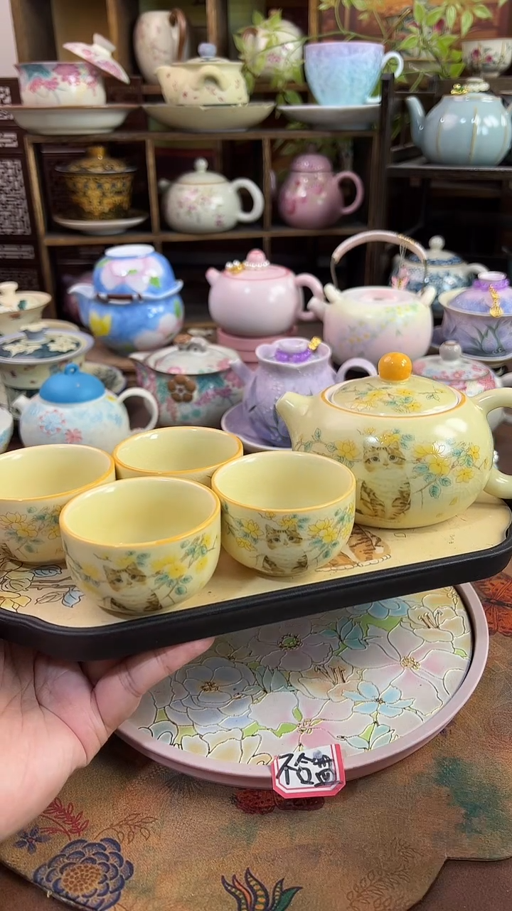 1壶4杯1个茶盘啊