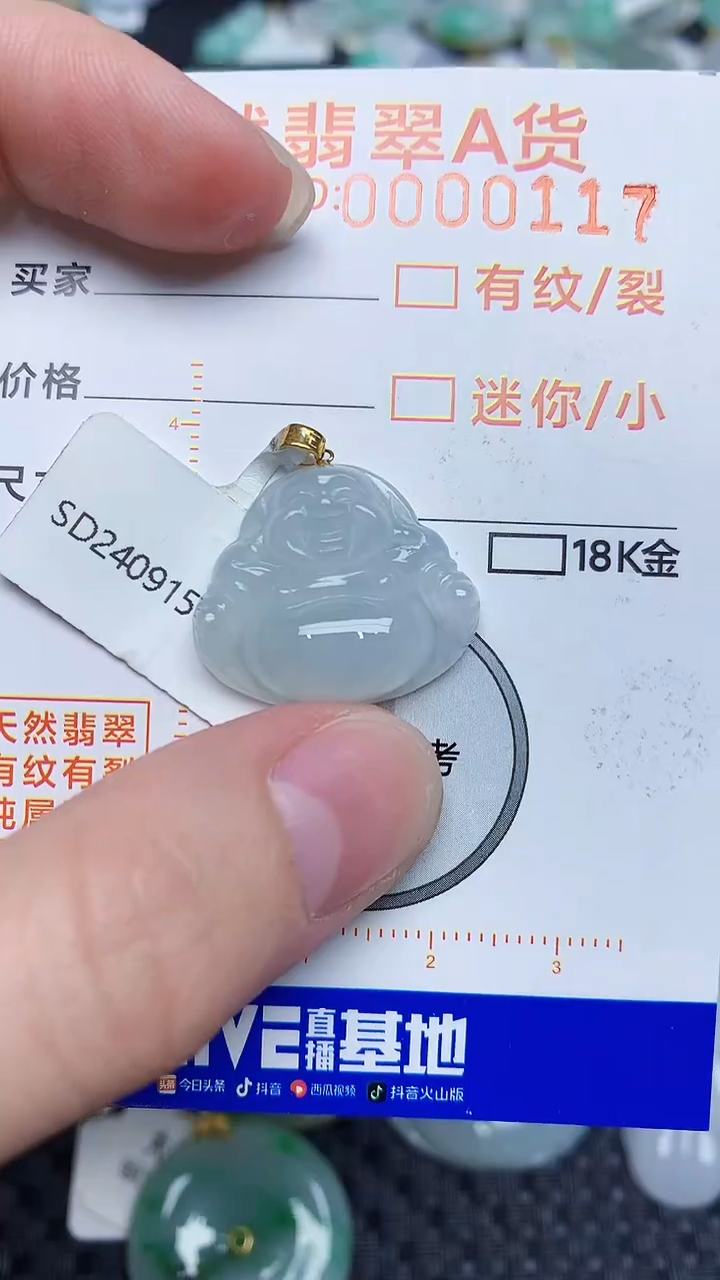 【闪购商品】翡翠颈饰18K金镶嵌4534534534