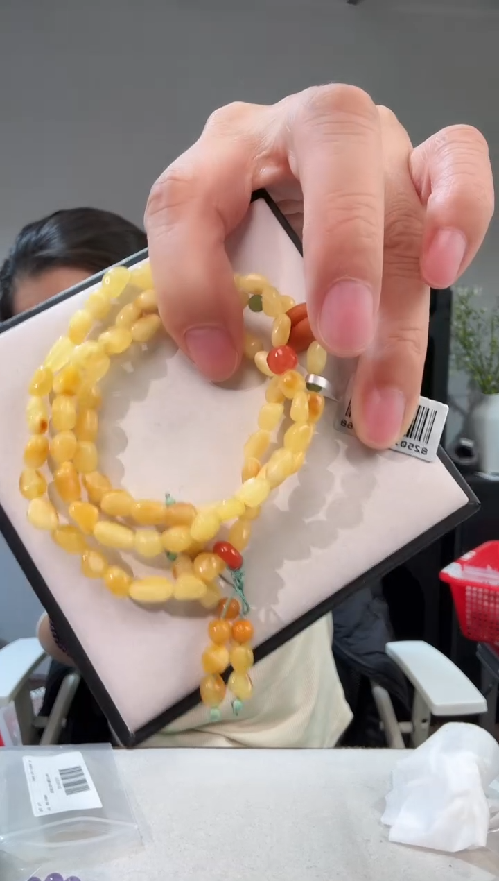 蜜蜡项链未镶嵌优8499 