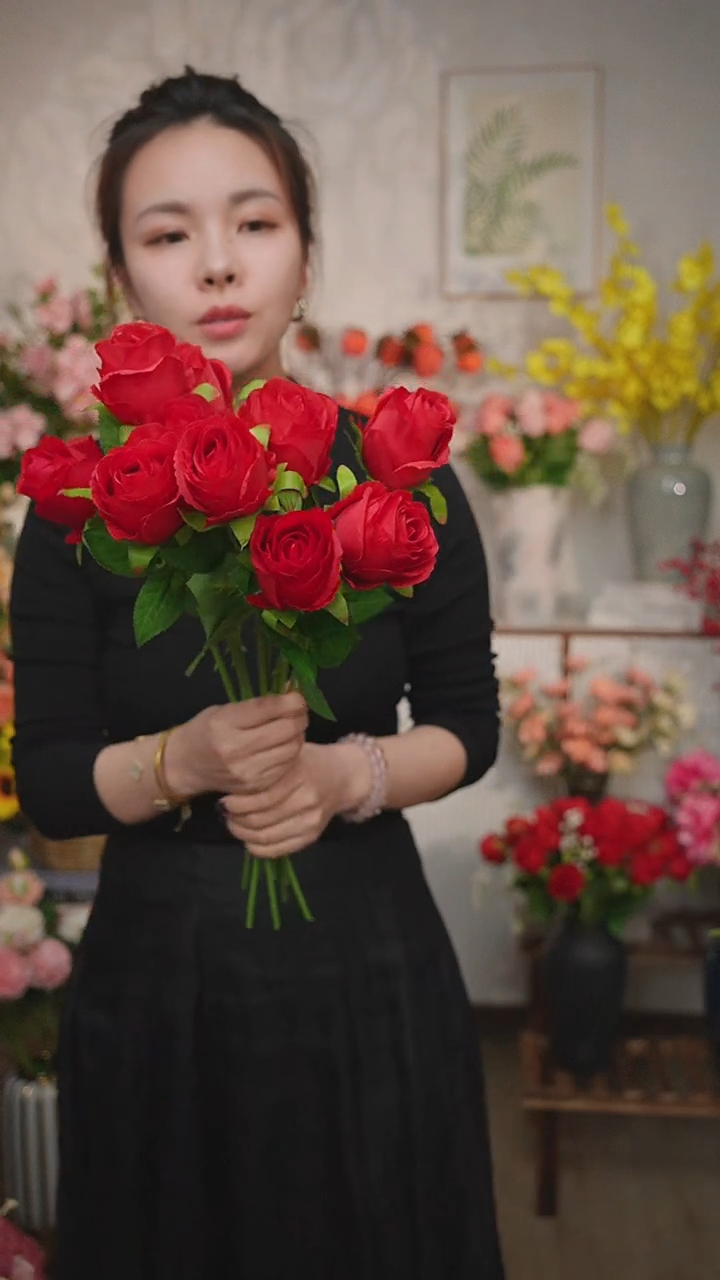 10支大红色/保加利亚玫瑰花