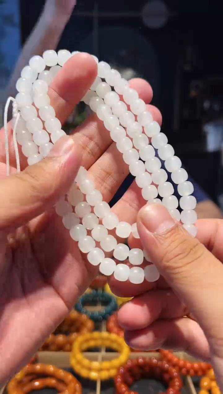 未镶嵌手链和田玉8+108多圈