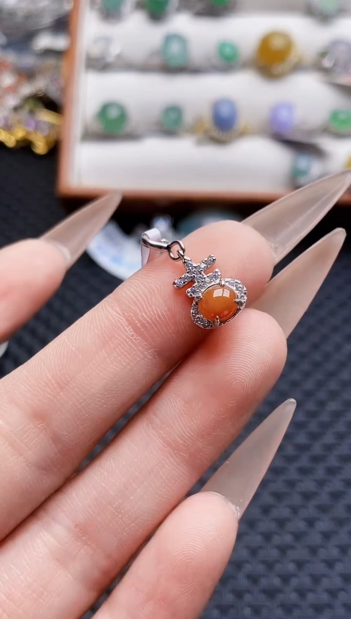 银S925镶嵌戒指翡翠1125