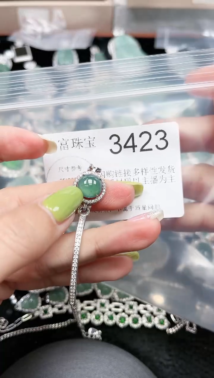 【闪购商品】翡翠颈饰未镶嵌赠皮绳3426