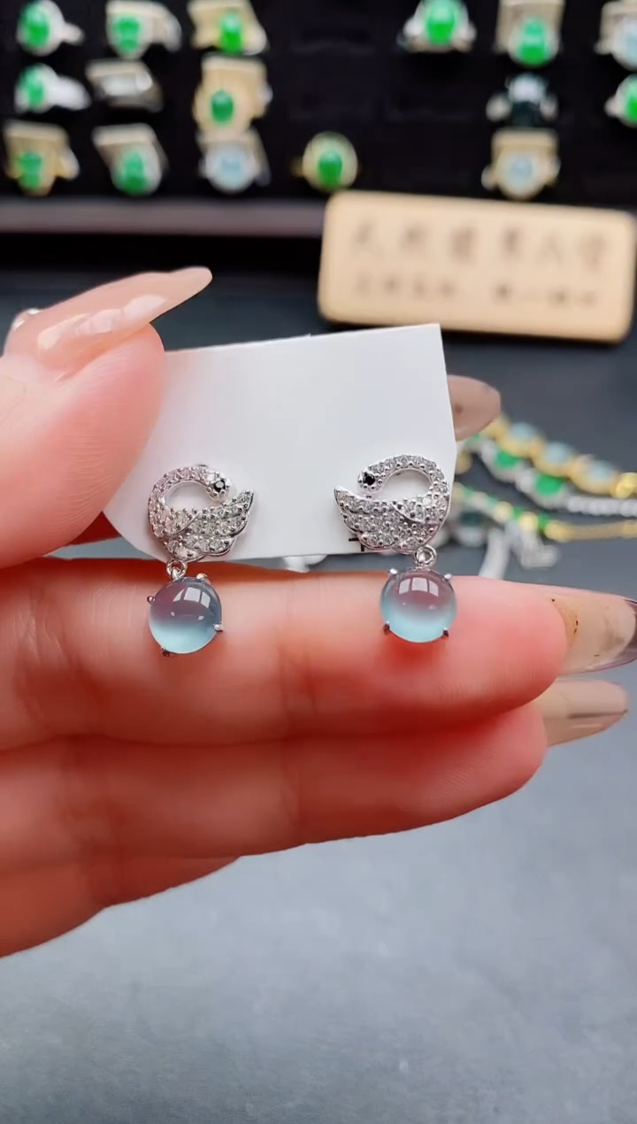 银S925镶嵌戒指翡翠1