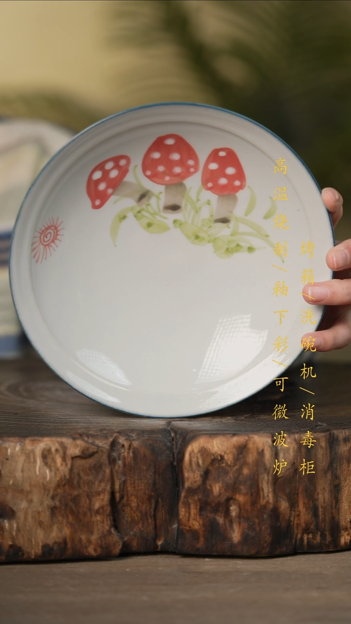 瓷片景德镇高温釉下彩可微波烤箱洗碗机
