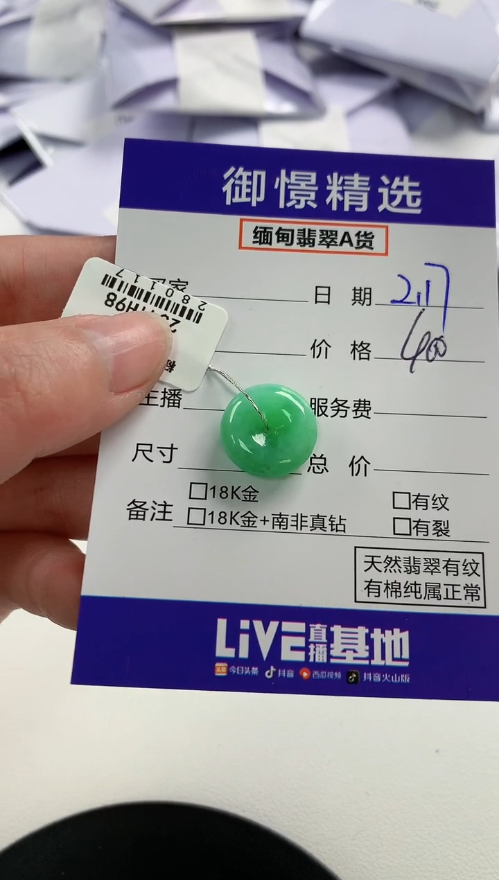 【闪购商品】翡翠颈饰未镶嵌50           