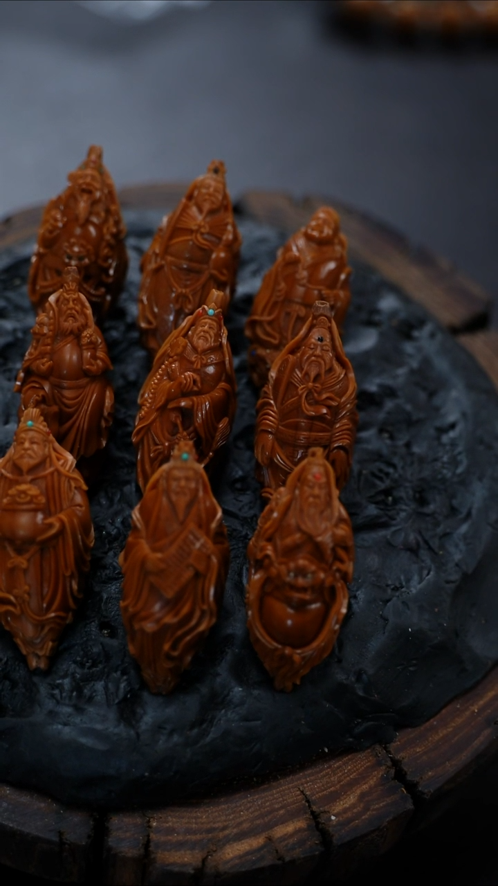 手串/手链橄榄核盘**行九林核雕文玩作品