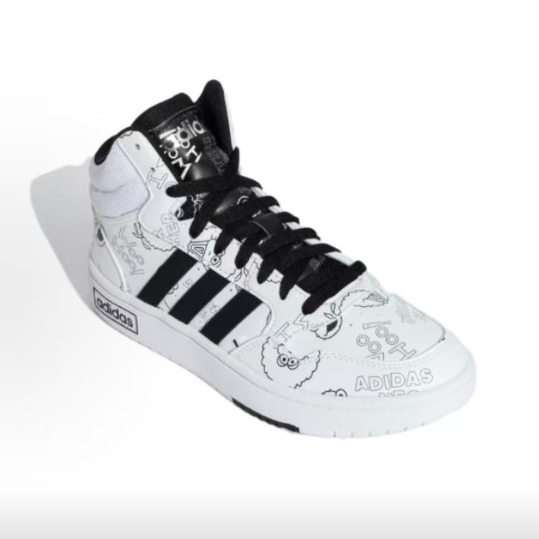 adidas neo x SESAME STREET/芝麻街 Hoops 3.0 女款 白黑3358