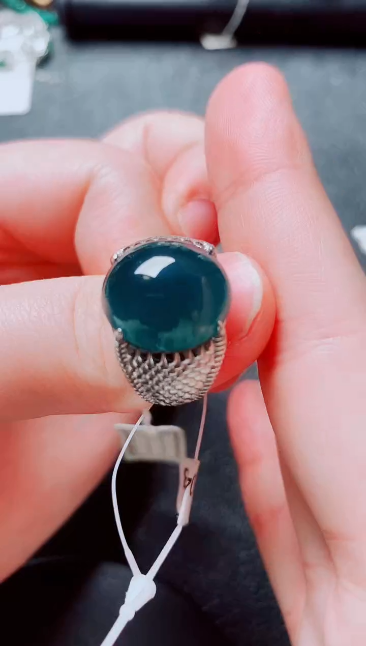 银S925镶嵌戒指翡翠1111