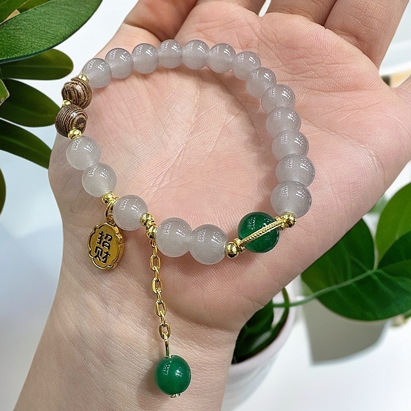 精美设计款冰烟紫卡8毫米手串