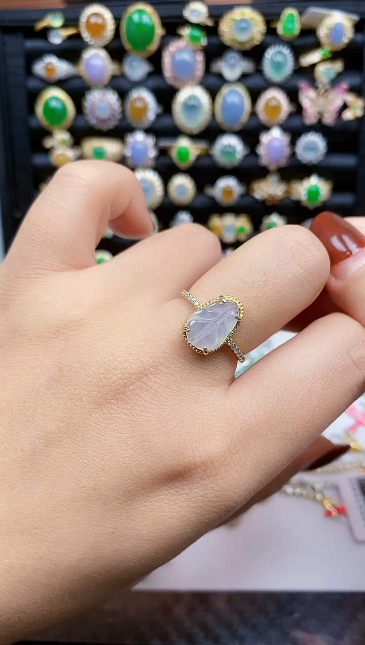 银S925镶嵌戒指翡翠79