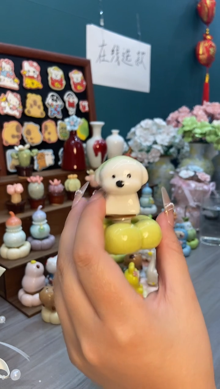 摆件陶菜狗景德镇陶瓷转转1个装