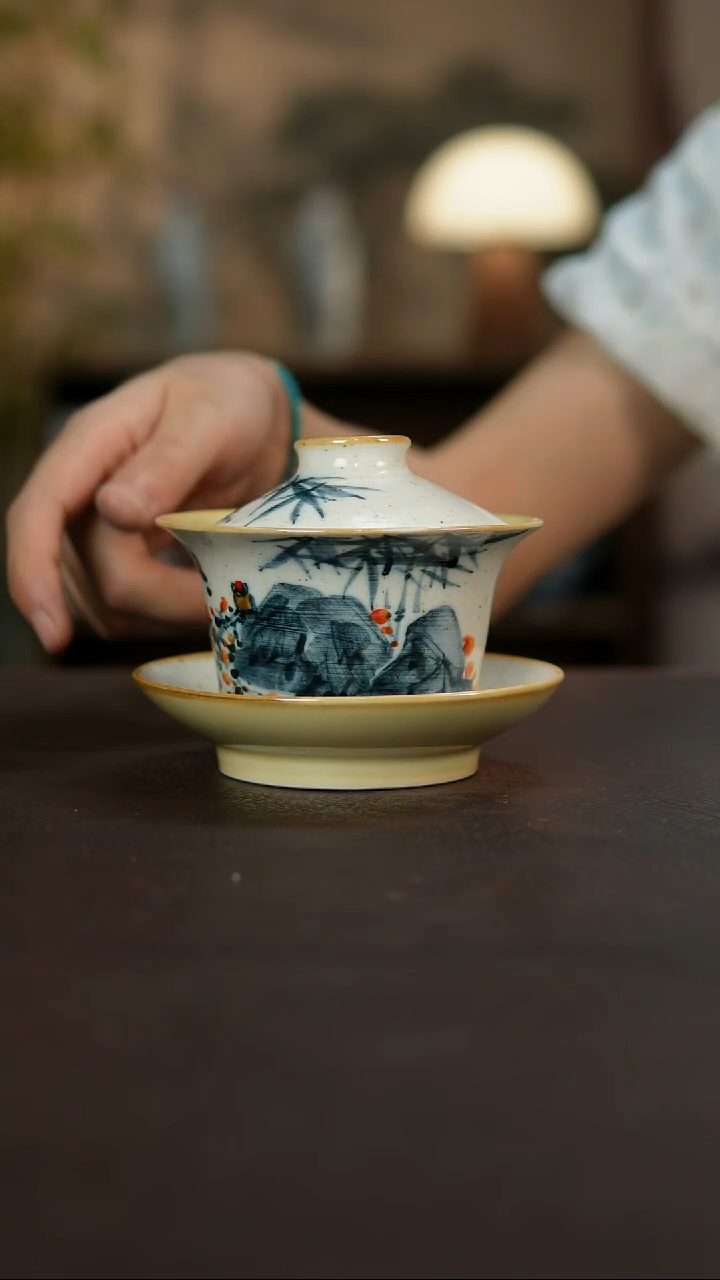 杯景德镇陶瓷杯碗柴烧多人